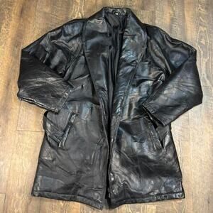 Vintage leather trench coat